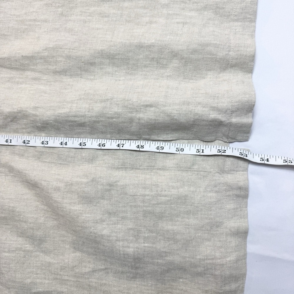 Vintage 100% Linen Maxi Shirt Dress M Sleeveless Minimalist Button Front Neutral - Picture 11 of 13